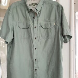 Field & Stream Short-Sleeve Button-Down Shirt in Sage